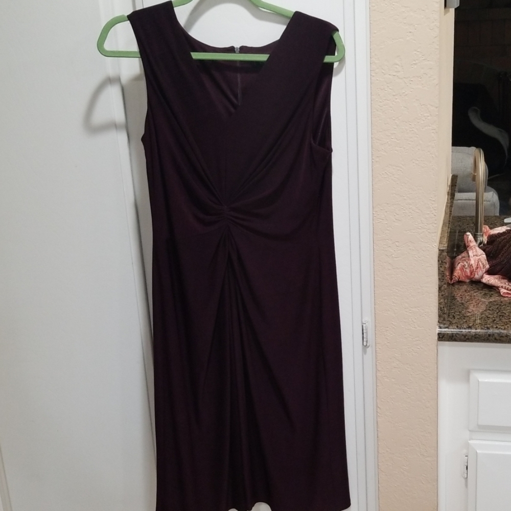 Plum dress cocktail length dark autumn